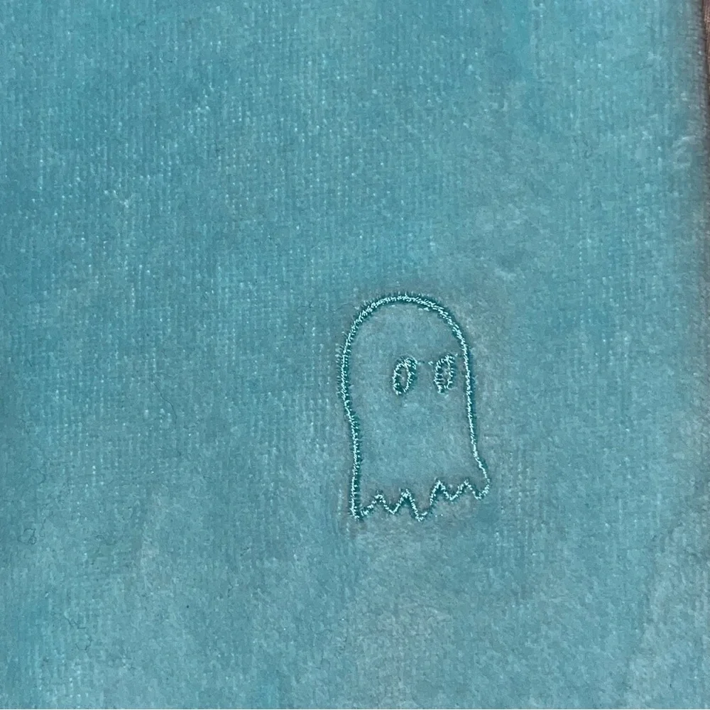 Vintage Y2K Lonely Ghost Blue Velour Bling Rhinestone Tracksuit Matching Set - Picture 7 of 15